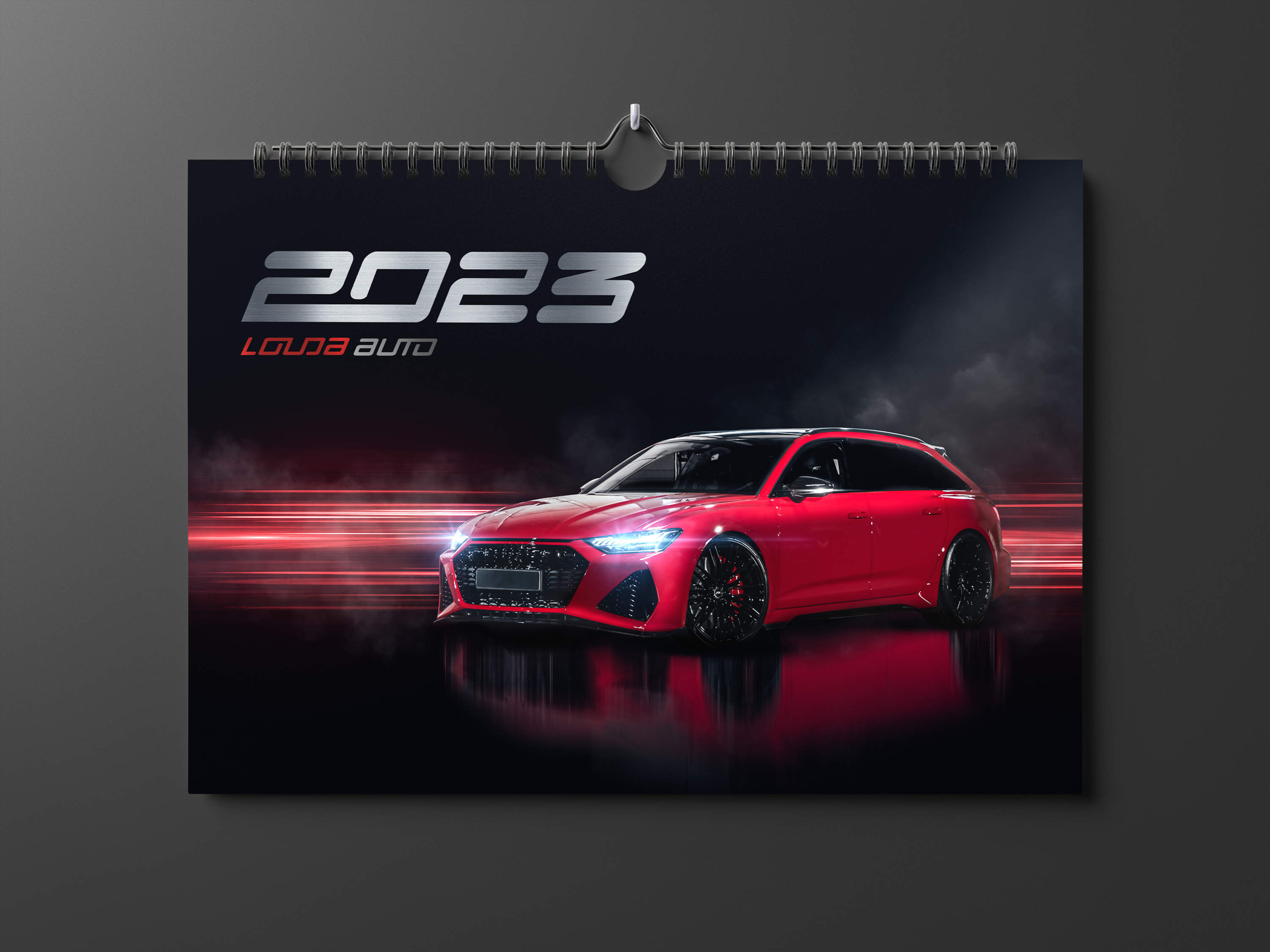 Reklamní a prezentační kalendář na téma automobilový průmysl pro Louda holding a.s.